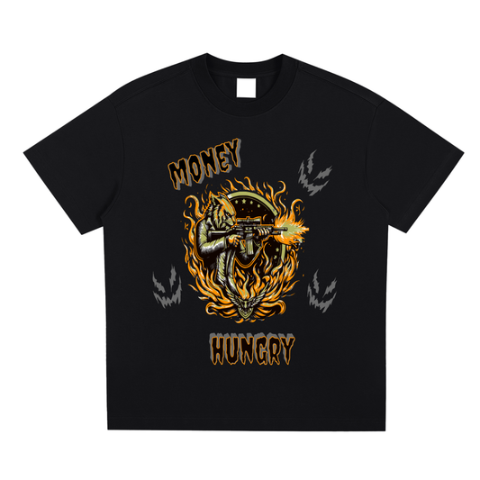 MONEY  HUNGRY T SHIRT DESIGN ANGHELO GIOVANNI